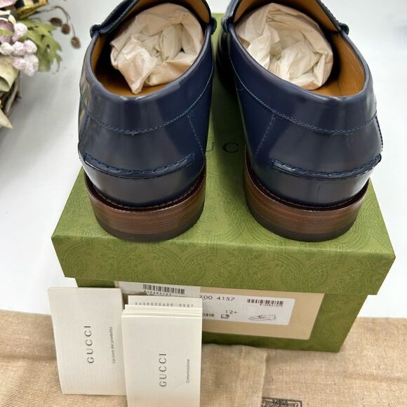 Men’s Gucci inter locking GG leather loafers size 12.5 made in Italy - Picture 6 of 10